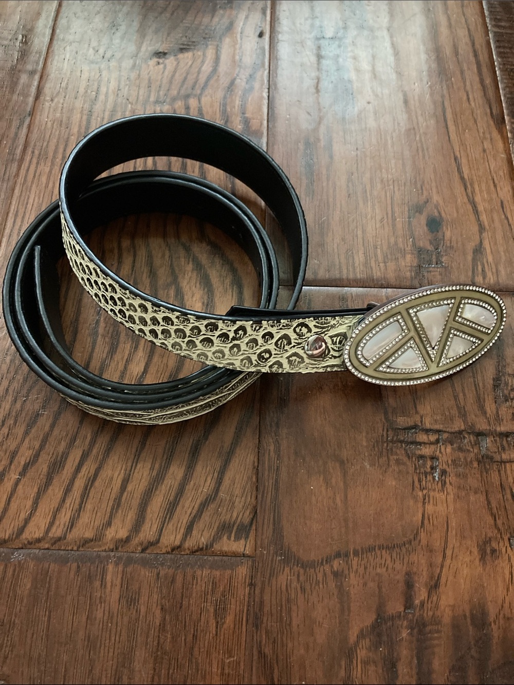 CAbi Alligator Textured Belt with Detachable Buckle